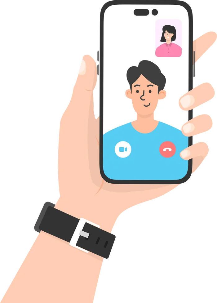 Video call ayah dengan keluarga di rumah