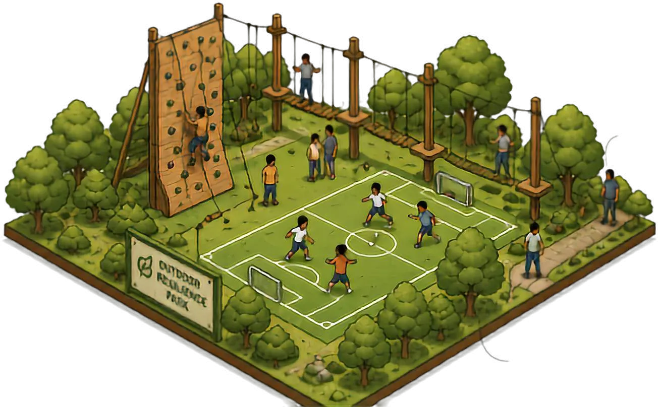 Ilustrasi Outdoor Resilience Park